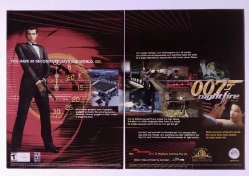 James Bond 007: Nightfire PC 2002 Vintage Print Ad/Poster Video Game Art