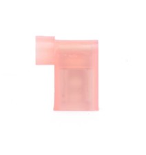 50 Red 18-22 Ga Female .250" Flag 90  Connector Fully Nylon Insulated