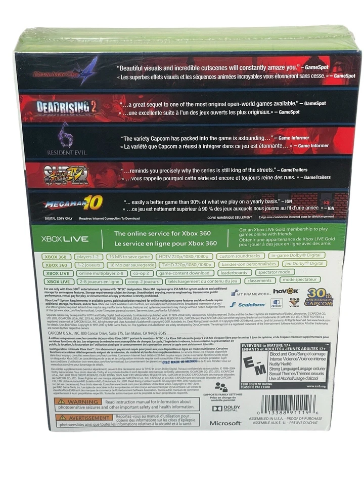 Capcom Essentials (Microsoft Xbox 360, 2013) Brand New Sealed - Image 3 of 4