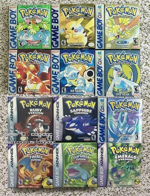 Unopened Pokemon Game Card - 12 colors for Gameboy GBC GBA English Version