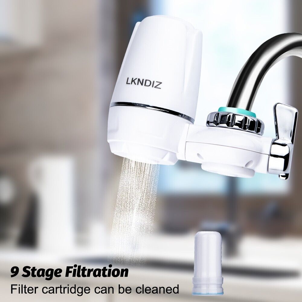 Purificador de agua para grifo, filtro de cerámica lavable 9 fases