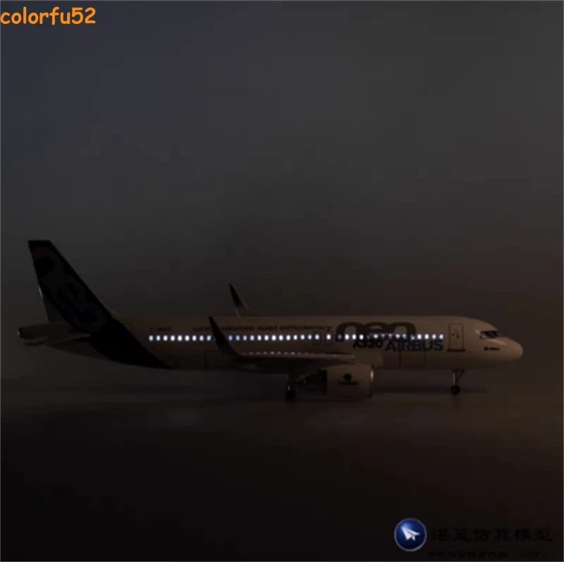 NEW 1/80 Airbus A320neo Passenger Plane Model Airplane W/Voice Controlled Lights - Image 3 of 4
