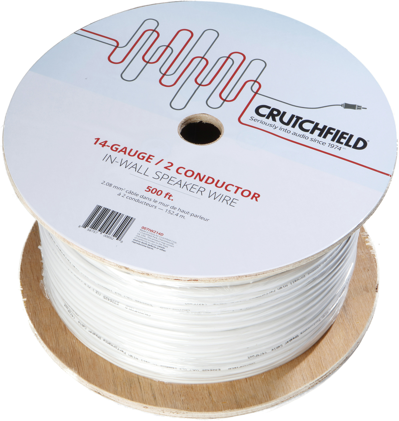 Двухжильный провод Crutchfield 14-го калибра встроенный в стену 500-футовый рулон 54190₽