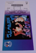 Charlotte Hornets Los Angeles Lakers Ticket Stub #3 4/2/96 Magic Johnson Larry
