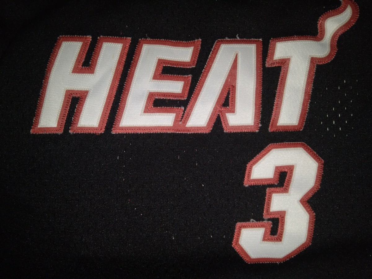 Vtg Reebok Dwyane Wade Miami Heat L 14-16 Sewn Jersey +2