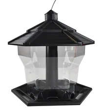 Earth Smart, Black Recycled Plastic Hopper Wild Bird Feeder, Extra L