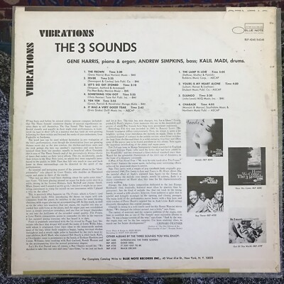 The Three Sounds ~ “Vibrations” LP ~ O.G. Blue Note Jazz | eBay