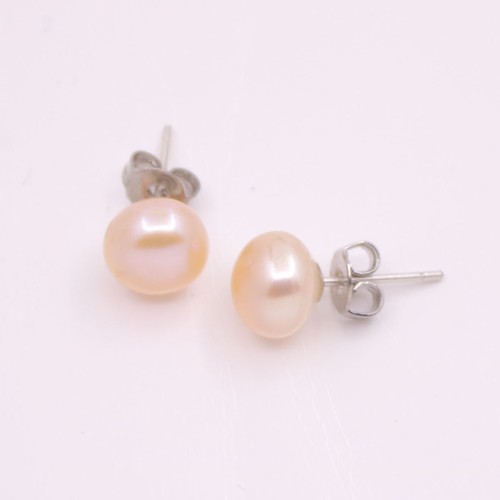 Pendiente de piedras preciosas redondas planas rosa natural de 8 mm joyería 1 par moda - Imagen 3 de 12