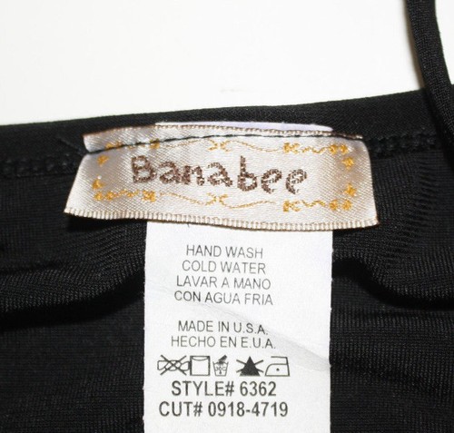 Banabee Womens Blouse Size Medium Long Sleeve Red Black Top Attached Necklace - Picture 4 of 4