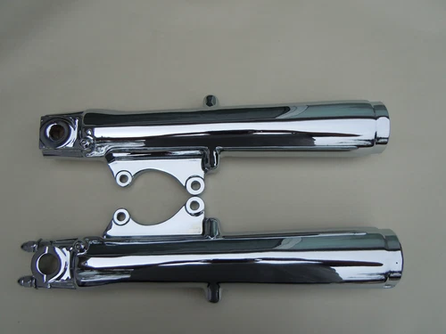 HARLEY CHROME TOURING FORK SLIDER LEGS 1984-1999 SHOW QUALITY **EXCHANGE SALE***