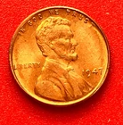 1947-P Lincoln Wheat Cent Penny GEM RED BU From an Original Bank Roll