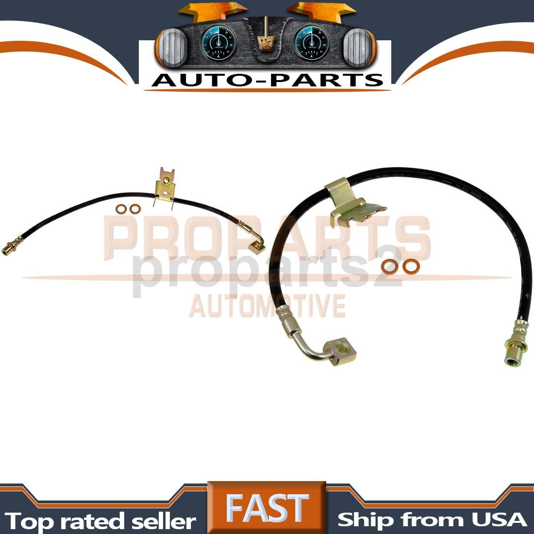 First Stop Hydraulic Brake Hose Front Kit 2x For Dodge Magnum 5.7L 2005-2008
