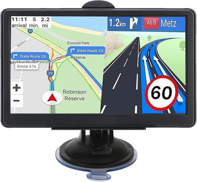 7 Inch Car GPS Navigator with 2026 USA Maps, Voice Turn-By-Turn Guidance, Lane A