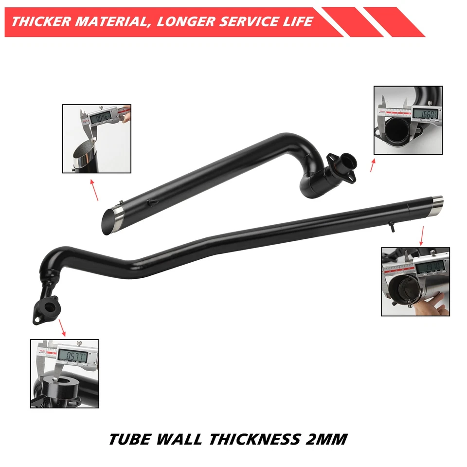 Shortshots Staggered Exhaust Muffler Pipes Black For Yamaha V Star 1100 XVS1100 Foto 3 de 4