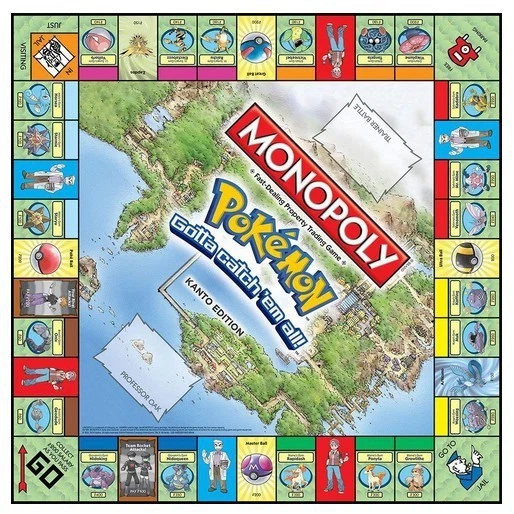 Monopoly Pokemon Edición Kanto y Edición Johto Juego de Mesa Niños Familia Foto 2 de 4