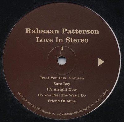 Love In Stereo, by Rahsaan Patterson, Vinyl, LP 1999, MCA1P-93059