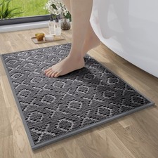 YDKGL Non-Slip Bathroom Rug - Absorbent, Quick Dry Bath Mat w/ Rubber Backing