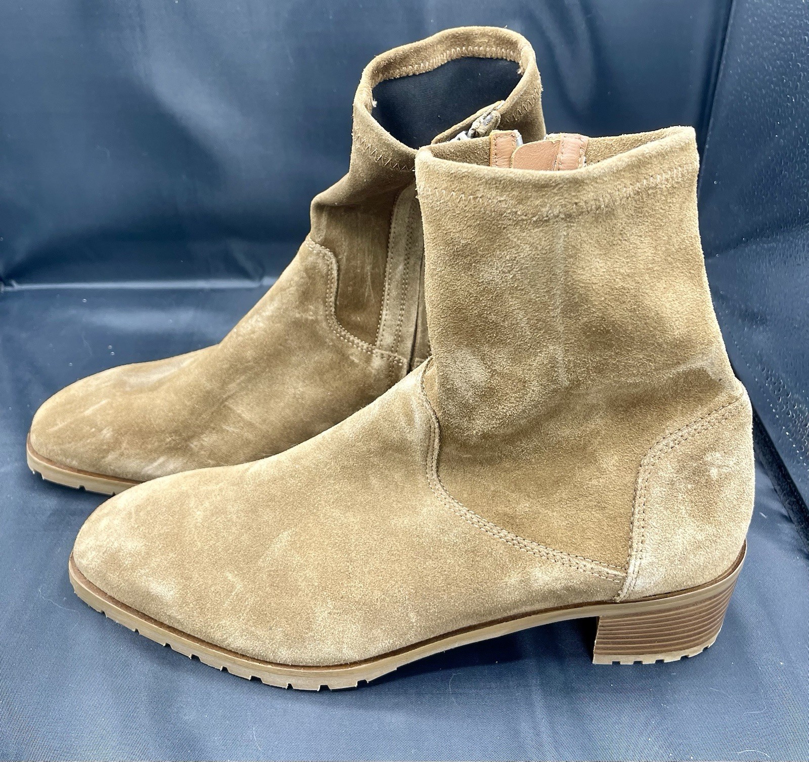 Aquatalia Women's Waterproof Zip Up Boots, Champagne Brown Size 12 M DM2024 NWOT