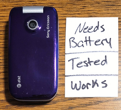 Sony Ericsson Z750a - Purple & Silver ( AT&T ) Super Rare Phone - Tested/No Batt