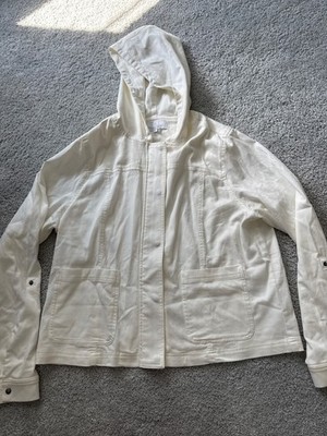Threads 4 Thought Karina Stretch Twill Womens Jacket Size Large Cream Color
