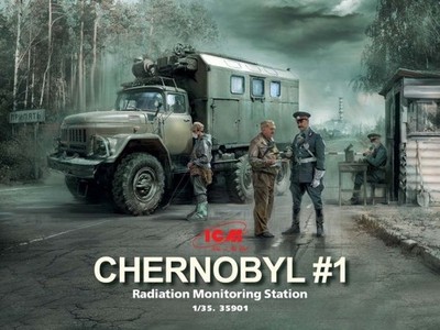 ICM 35901 1/35 Tschernobyl#1. Strahlenüberwachungsstation (ZiL-131KShM LKW & 5