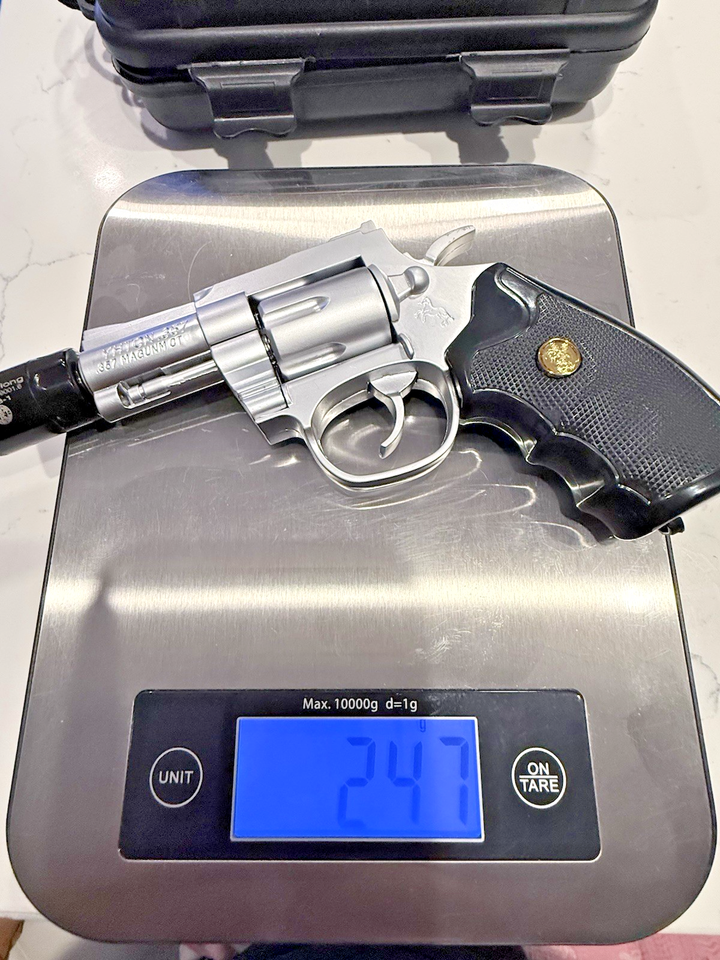 Colt Python 357 Gun Pistol Jet Torch Lighter Revolver all metal rare 1: ...