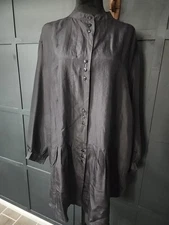 Vintage Sostanza Blouse, 100% Silk, Black, 18W