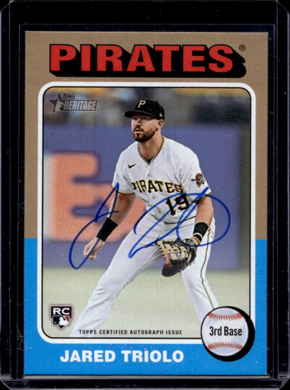 2024 Topps Heritage High Number Jared Triolo Real One Auto RC #ROA-JT Pirates