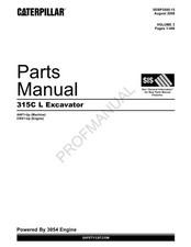 Caterpillar Cat 315C L Excavator Parts Catalog Manual