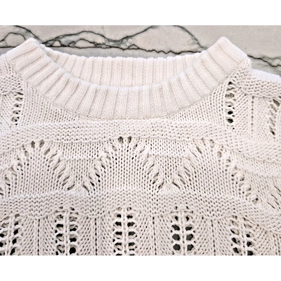 Chaleco Suéter Algodón Para Mujer Pequeño Tejido Sin Mangas Pullover Informal Ligero Foto 4 de 4