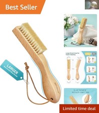 Compact Laundry Stain Brush - Natural Boar Bristles for Tough Stains on Fabrics
