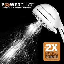 Waterpik XRO-763E PowerPulse Massage Hand Held Shower Head, 1.8 GPM, Chrome