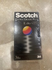 Scotch Extra Grade Plus E180 VHS 3Hrs Blank Video Cassette Tape, New Sealed