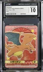 CHARIZARD RARE HOLO REFRACTOR STICKER POKEMON CARD GRADED CGC 10 Gem Mint TCG