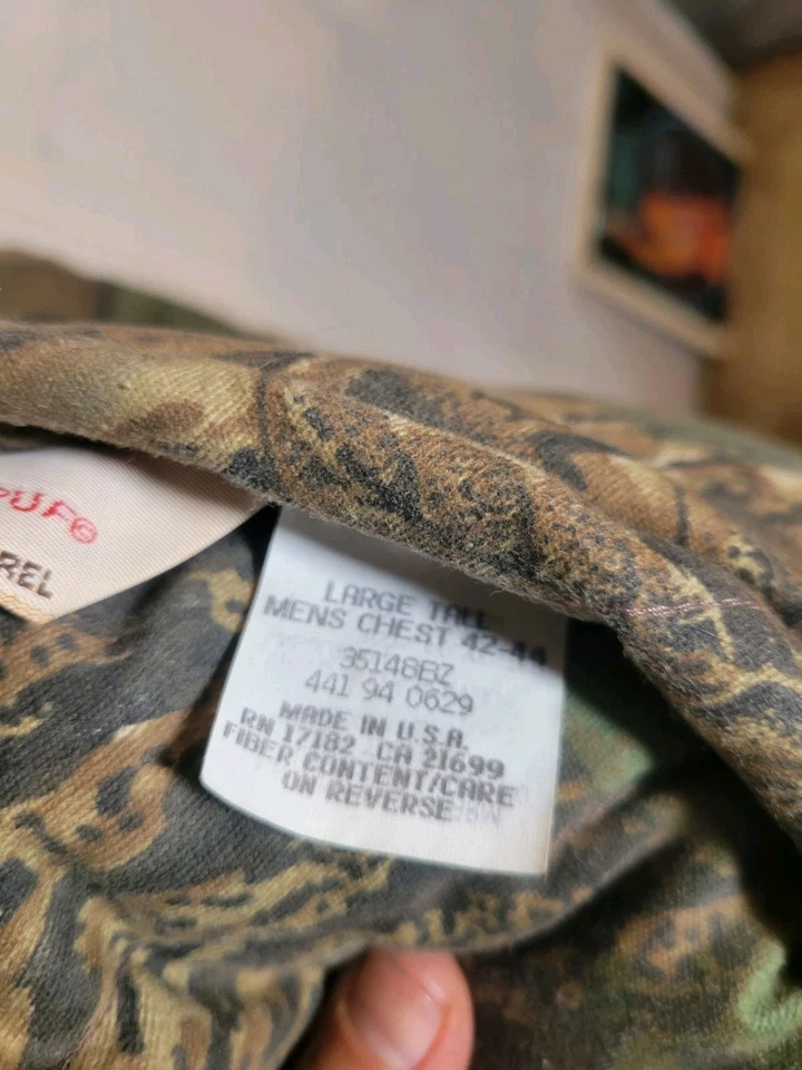 Vintage Walls Blizzard Pruf Mens Size L Tall Realtree Camo Reversible Orange... - Image 4 of 4