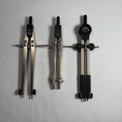 Vintage Alvin Speed Bow Drafting Compass Tools Lot of 3