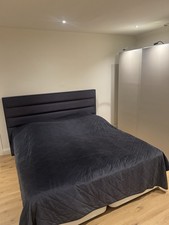 Super King Size Bed Frame with Headboard Fabric Covering