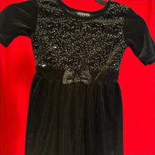 George Girl  s Holiday Dress Size XS 4/5 Sequin Bow