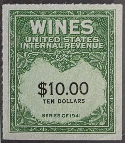 US Stamp Collection - Revenue - Cordial & Wine - Scott # RE180 - MNH NG