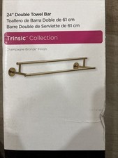 Delta Trinsic 24-in double Champagne Bronze Wall Mount Double Towel Bar