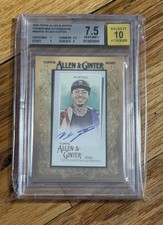 2020 Topps Allen Ginter Nyjah Huston Framed Mini Autographs BGS 7.5 Auto 10 Gen
