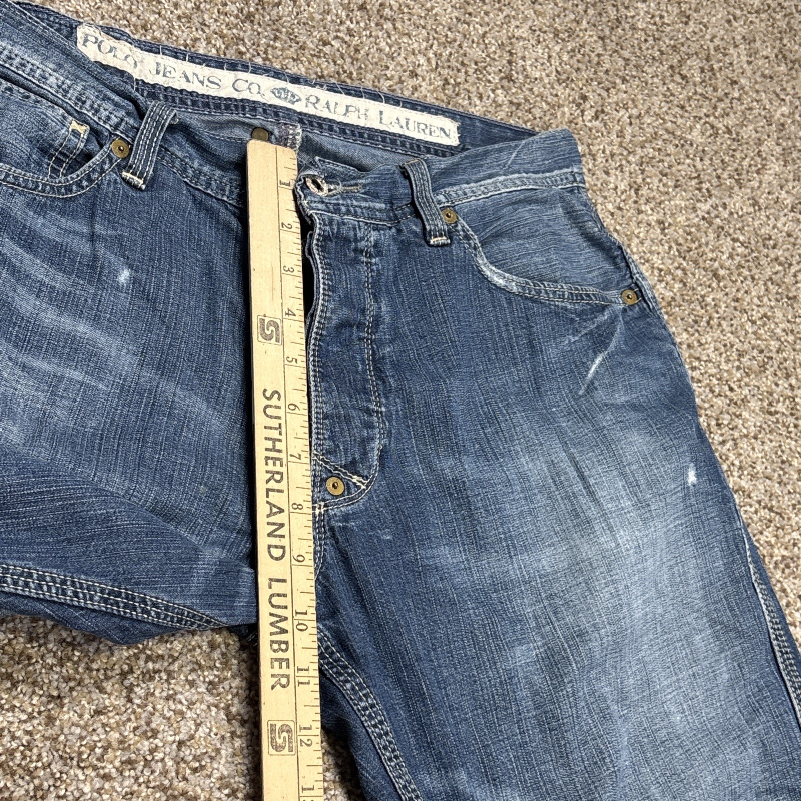 Polo Jean Co 67 Ralph Lauren Mens Jeans 33x32 Button Fly Distressed Fits 31 X 30 - View 12