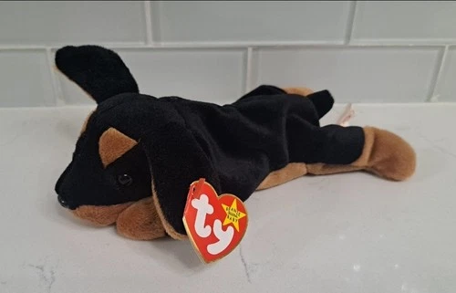 Ty Beanie Babies/Baby DOBY the Doberman 1996 Vintage Plush Collectible NWT New