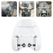 17"×15" Clear Windshield Windscreen For Triumph Bonneville Bobber T100 SE T120