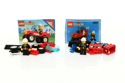 Lego Classic Town Fire Set 6407 Fire Chief 6511 Rescue Runabout