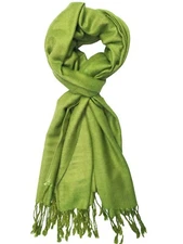 Calvia Super Soft Luxurious Premium Pashmina Shawl Wrap Scarf Solid Olive Green 