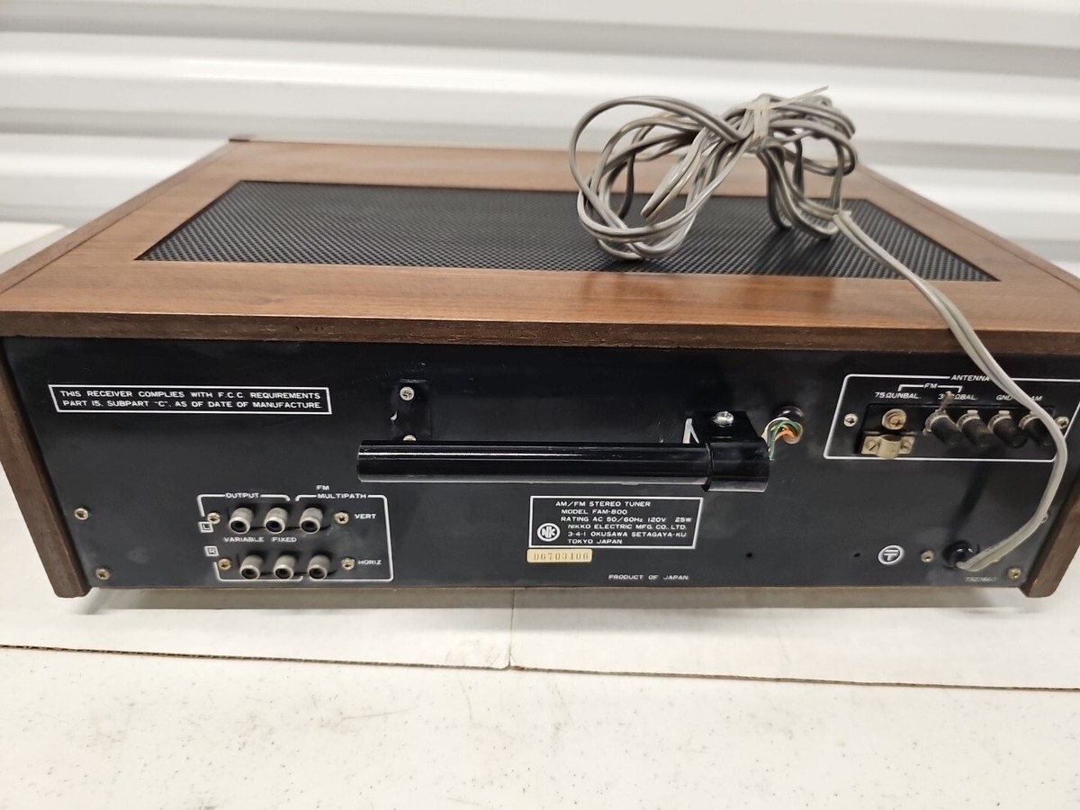 VINTAGE NIKKO FAM 800 Stereo Tuner AM/FM. Untested. Z | eBay