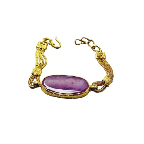 Vintage Spinal Faceted Bracelet with Turtles (A1438)