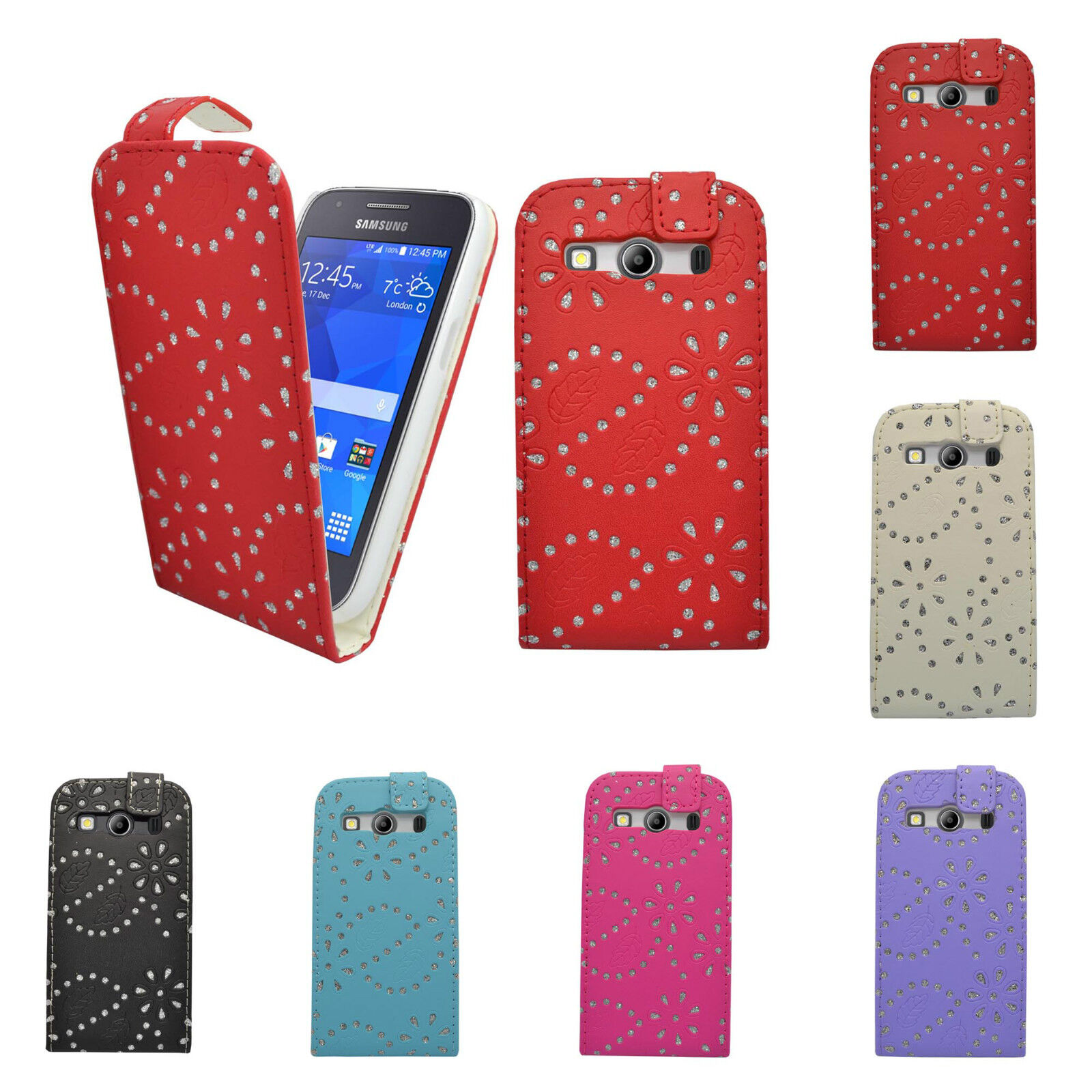 pleegouders Stevig Elementair CASE FOR SAMSUNG GALAXY ACE 4 GLITTER FLIP PU LEATHER POUCH PHONE COVER |  eBay
