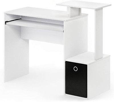 Modern White/Black Multipurpose Home Office Writing Desk for Computer Use